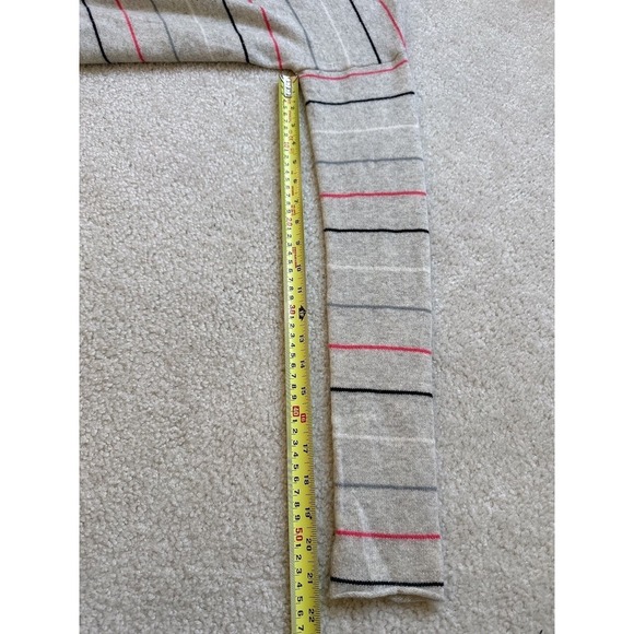 THEORY CASHMERE sweater Women Size M Open Front Gray Stripes Cardigan ($385) - Picture 8 of 10
